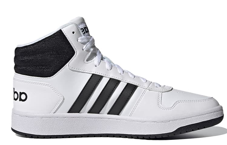 Кроссовки adidas Neo Hoops 2.0 Mid White Black - изображение 2