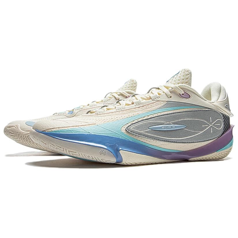 Кроссовки для баскетбола Li-Ning Wade 808 5 ULTRA Cotton Candy сверхлегкая технология Карбоновая плита стабильность Лоу-топы Баскетбольные кроссовки Мужской Бежевый - изображение 3