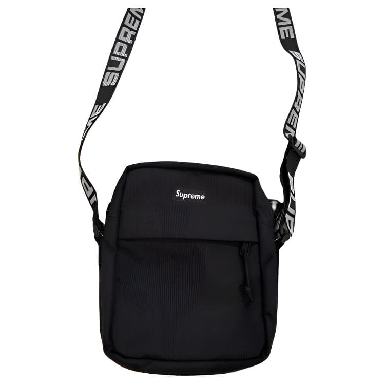 Мини-сумка Supreme Однотонные Сумки через плечо Сумка на плечо Унисекс Черная - изображение 5