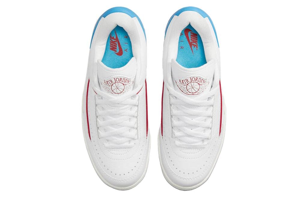 Ретро баскетбольные кроссовки Jordan Air Jordan 2 Low "Gym Red and Dark Powder Blue" - изображение 4