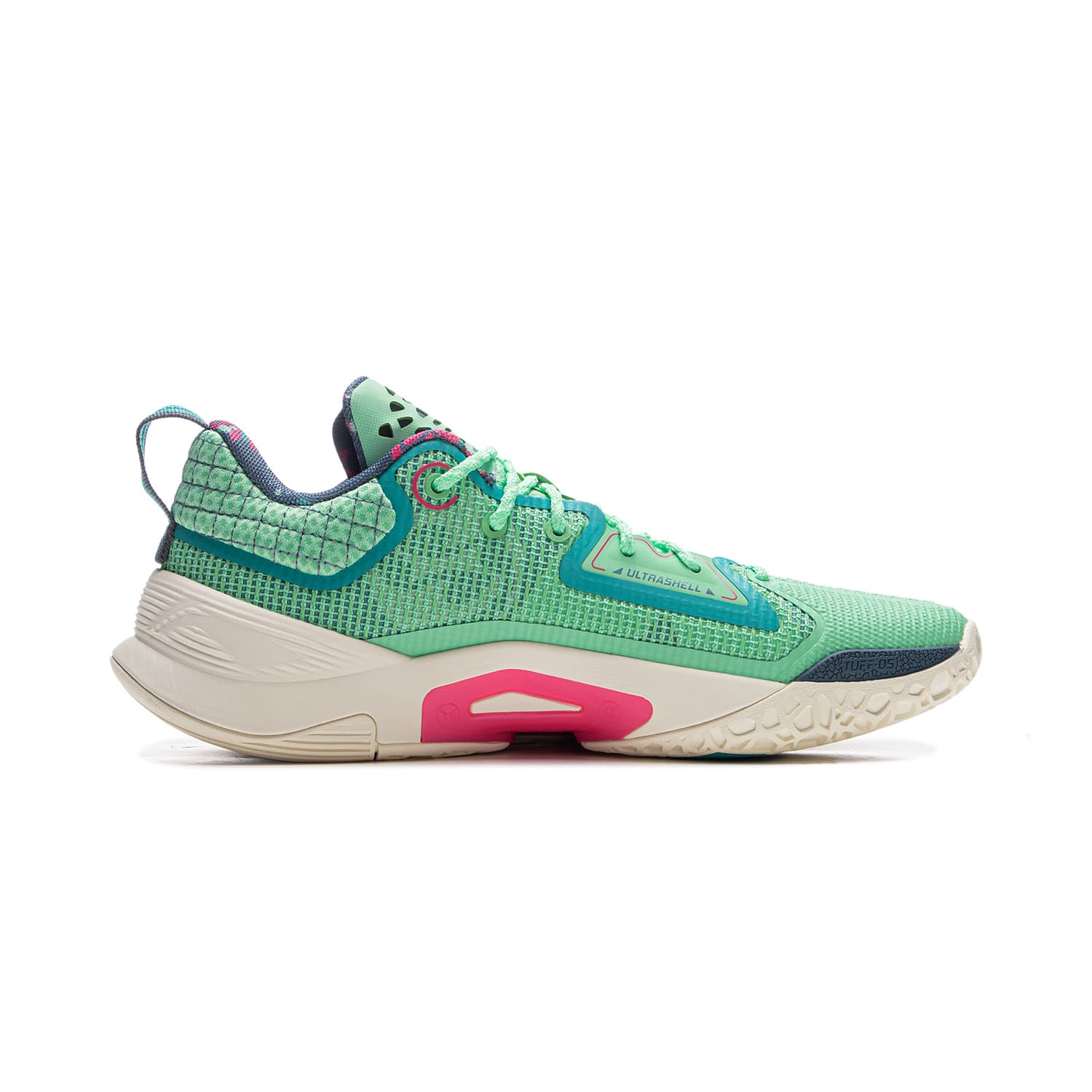Кроссовки для баскетбола Li-Ning Way of Wade 1 Обувь для баскетбола с устойчивостью, амортизацией, сцеплением и поддержкой, низкие, мужские, зеленый - изображение 2