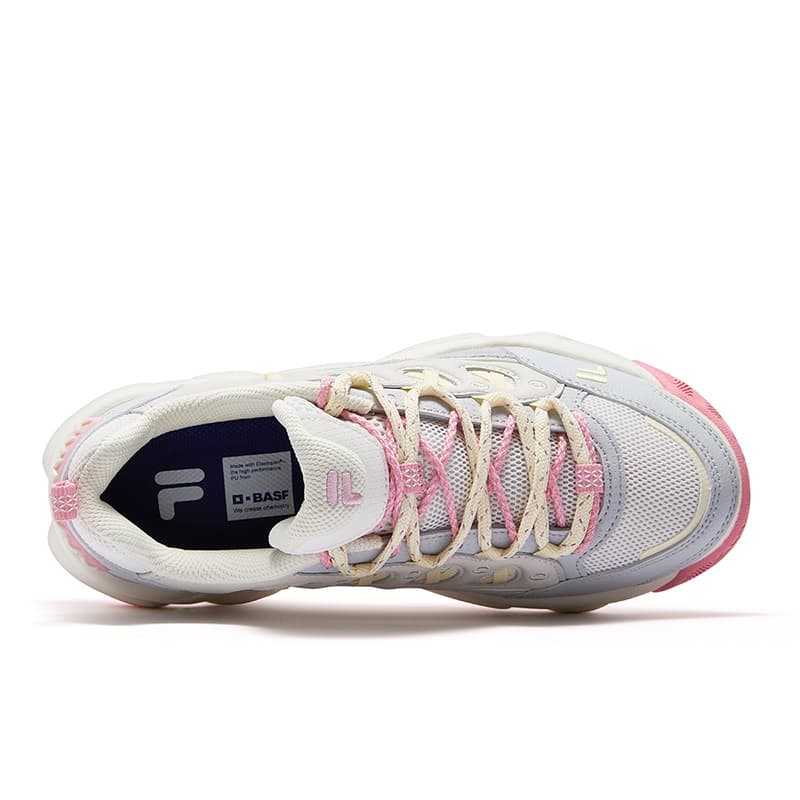Кроссовки для баскетбола FILA FUSION WATERBEAR Bear Paw Shoes Низкие Баскетбольные Кроссовки Женские С ароматом Белоснежная Луна Каменно-серый - изображение 4