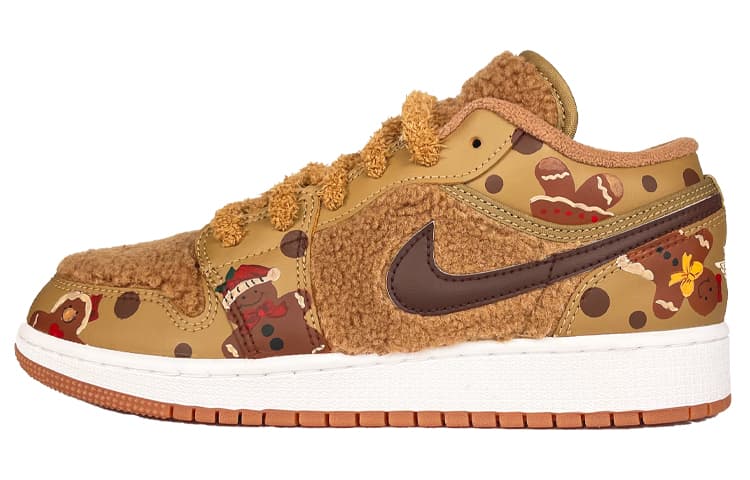 Ретро баскетбольные кроссовки Air Jordan 1 Low Utility "Teddy Bear" — фото 2