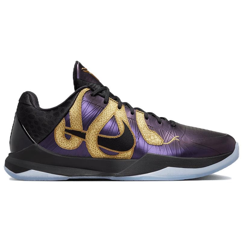 Кроссовки для баскетбола Nike Zoom Kobe 5 Low Баскетбольные кроссовки Унисекс Черный Фиолетовый Золото - изображение 2