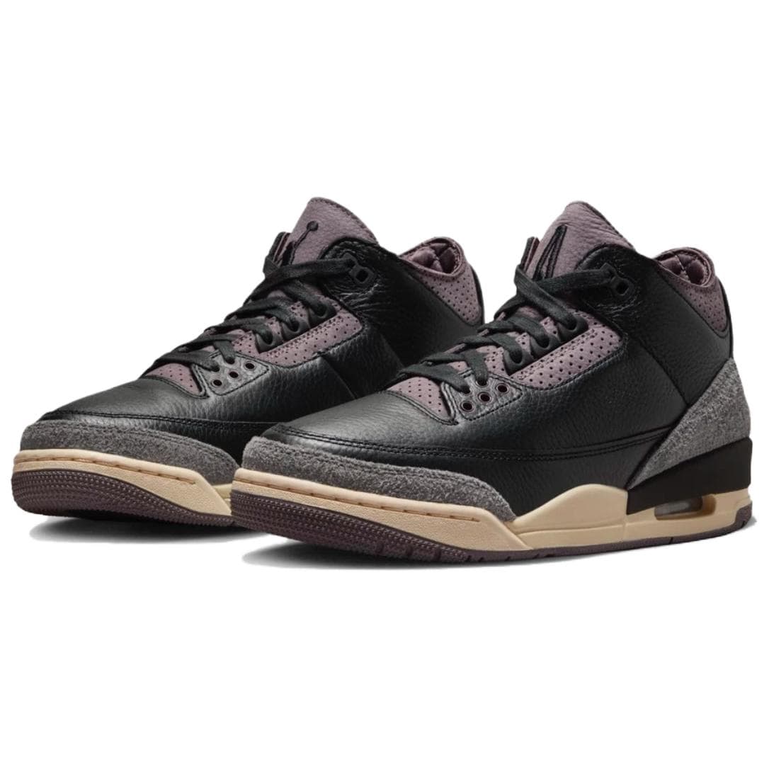 Ретро баскетбольные кроссовки A Ma Maniere x Air Jordan 3 "Black" - изображение 3