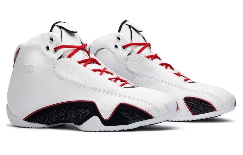Ретро баскетбольные кроссовки Jordan Air Jordan 21 White Varsity Red Metallic Silver (2006) - изображение 4