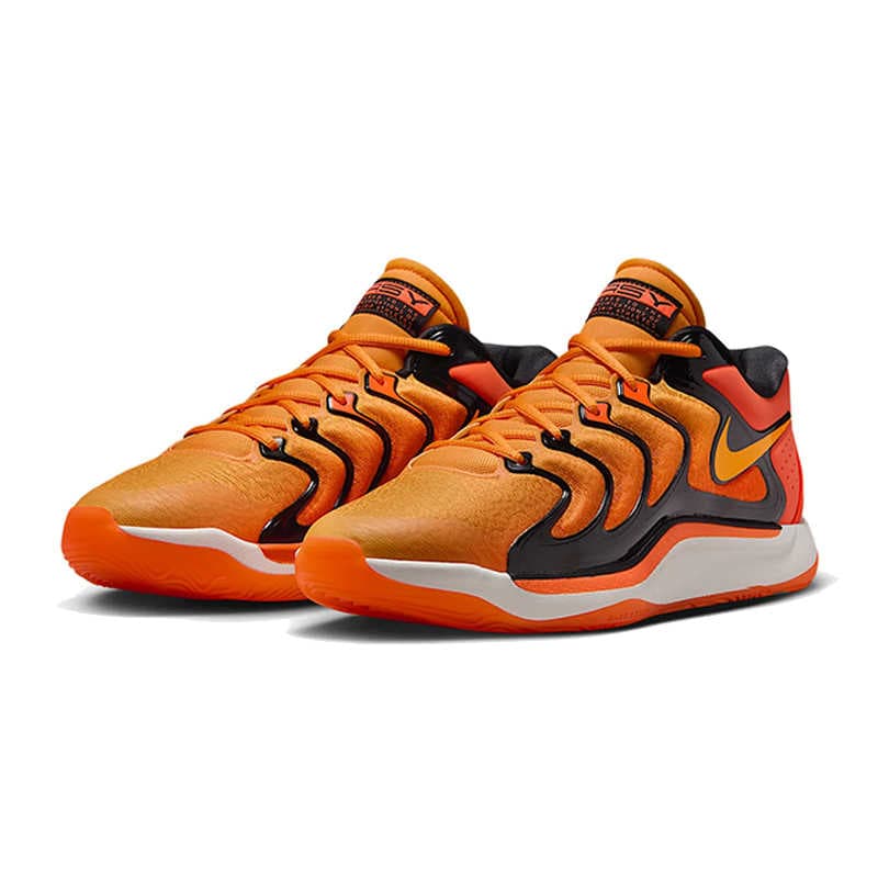 Кроссовки для баскетбола Nike KD 17 Противоскользящие Устойчивые к износу Низкие Баскетбольные кроссовки Мужские Оранжевые - изображение 3
