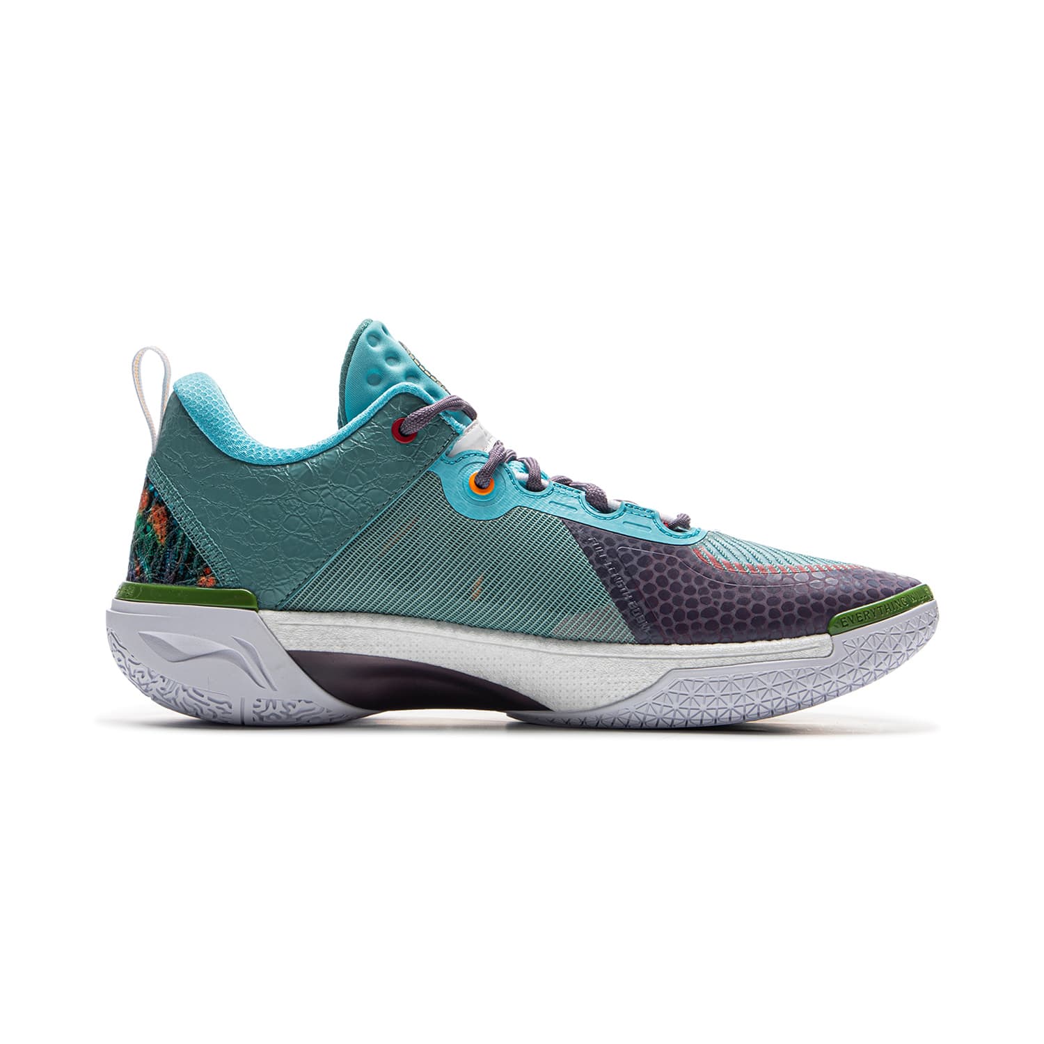 Кроссовки для баскетбола Li-Ning Wade Phantom 6 Удобные универсальные баскетбольные кроссовки низкой высоты мужские бирюзовые - изображение 2