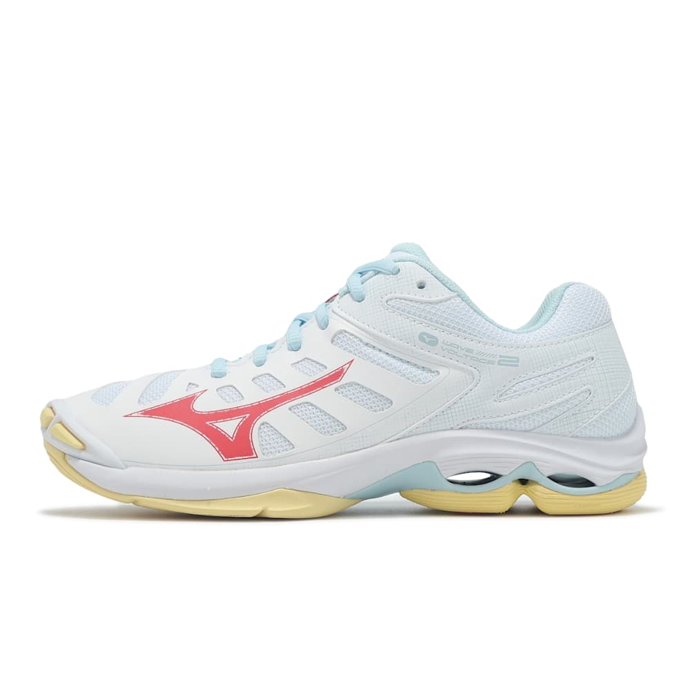 Кроссовки для спортзала Mizuno Wave Voltage 2 Low Топ Кроссовки для тренировок Женские Белый Красный Желтый - изображение 1