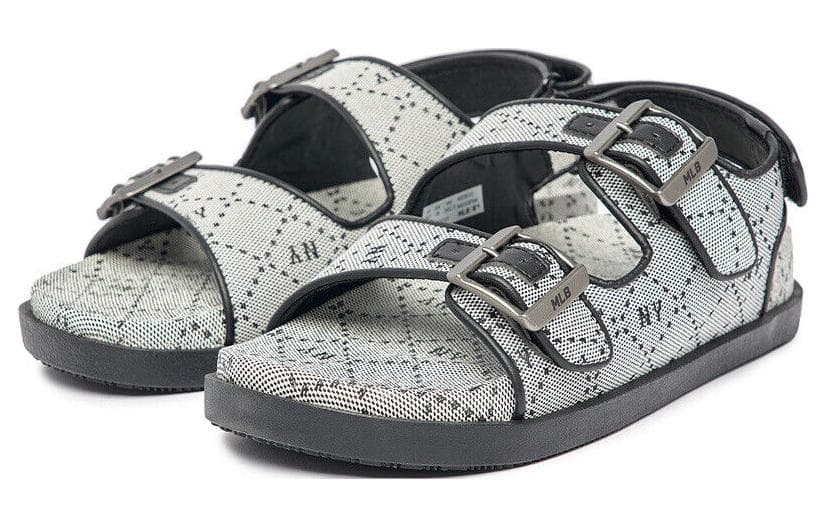 Сандалии с ремешком MLB Double Sandal Jacquard Monogram New York Yankees Grey - изображение 3