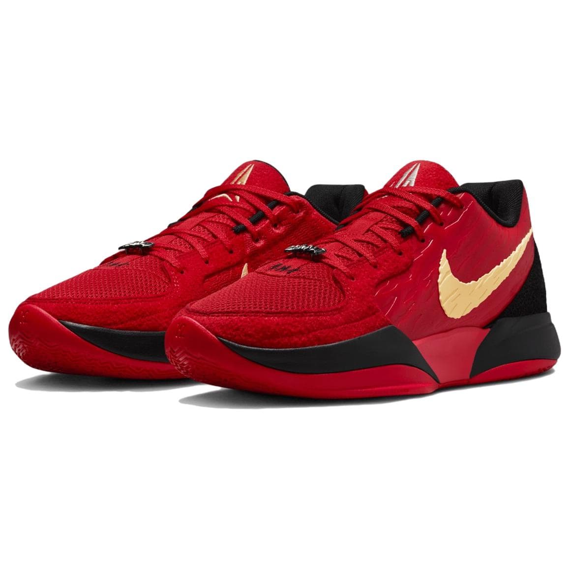 Кроссовки для баскетбола NIKE Ja 2 Противоскользящие Устойчивые к износу Низкие Баскетбольные кроссовки Унисекс Красный Черный Желтый - изображение 3