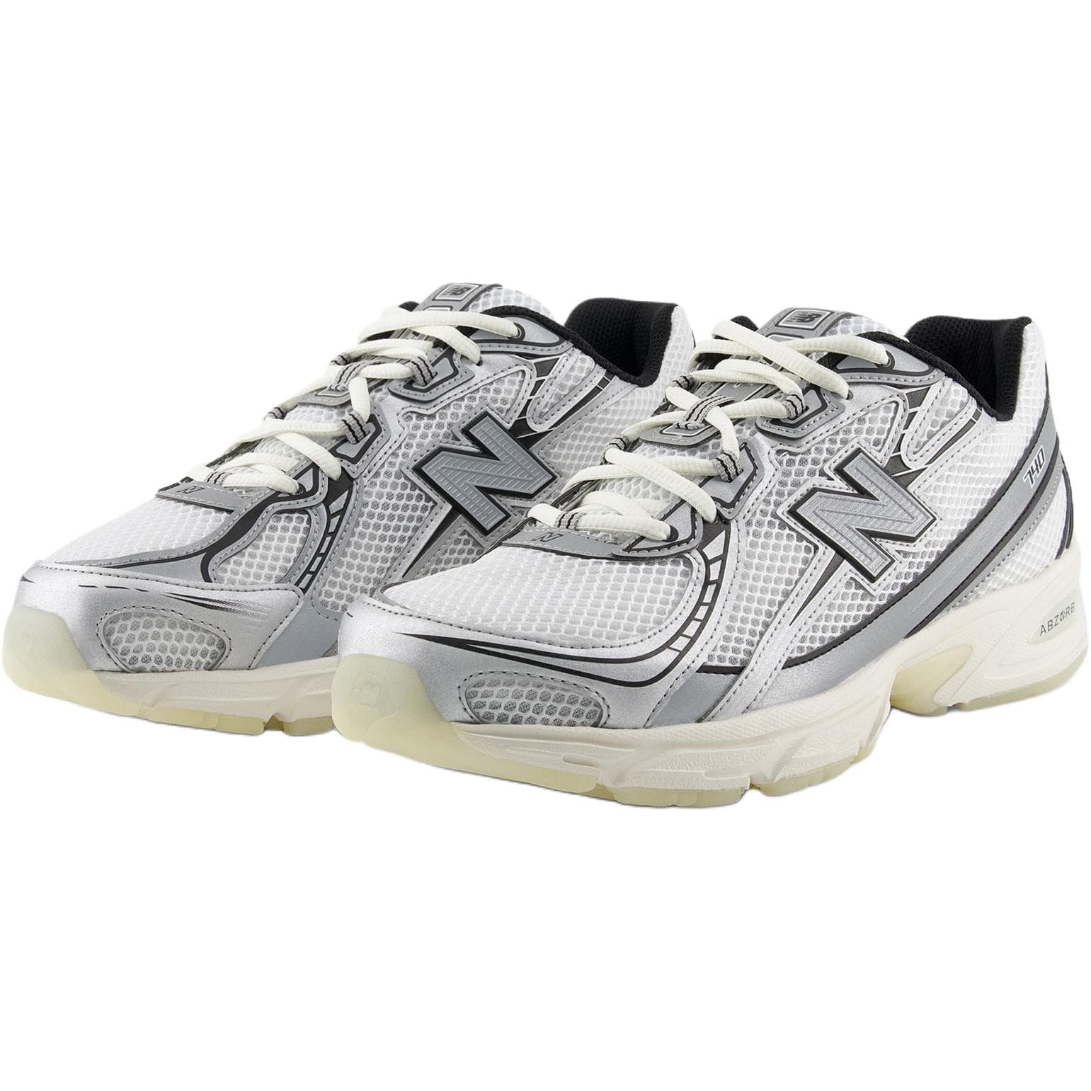 Кроссовки New Balance NB 740 Устойчивые к истиранию Низкие Кроссовки Унисекс Белые Серые - изображение 3