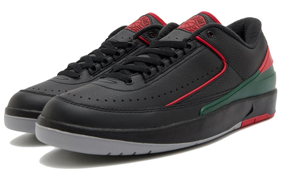 Ретро баскетбольные кроссовки Jordan Air Jordan 2 Low "Black Fire Red" - изображение 2