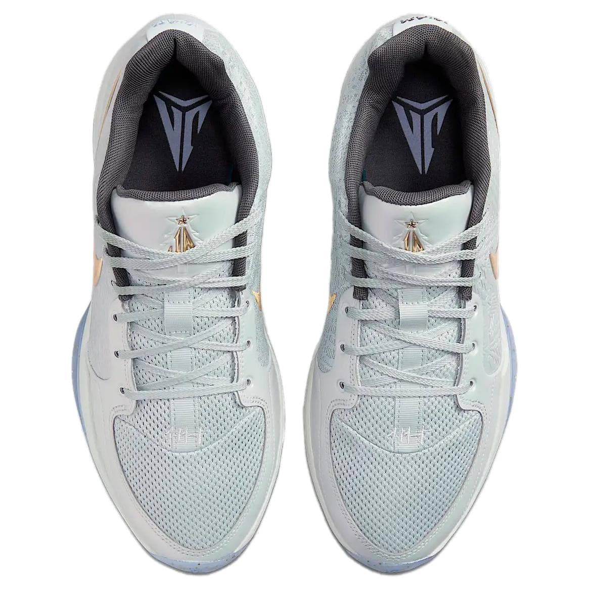 Кроссовки для баскетбола NIKE Ja 2 Low Топ Баскетбольные кроссовки Мужской Серебристо-золотой Серый - изображение 4