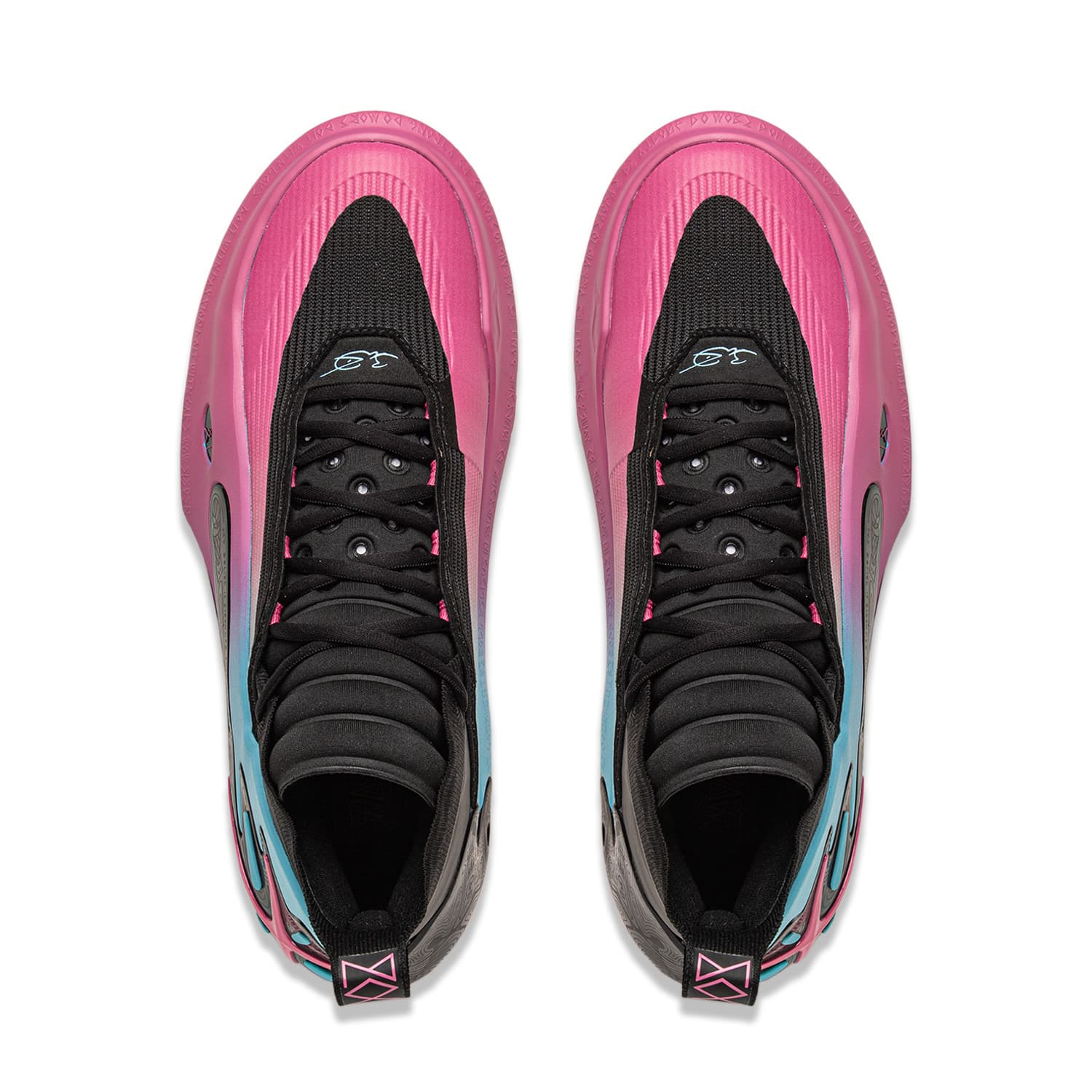 Кроссовки для баскетбола Li-Ning WOW11 Way of Wade 11 Miami Night Карбоновая сердцевина Стабильность и поддержка Мид-топ Баскетбольные кроссовки Мужской Черно-розовый - изображение 4