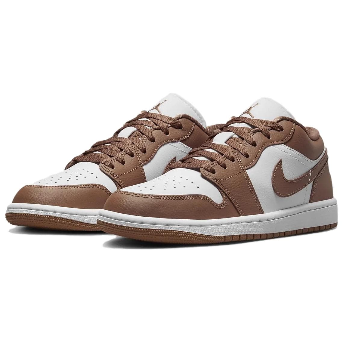 Ретро баскетбольные кроссовки Jordan Air Jordan 1 Low White Brown - изображение 3