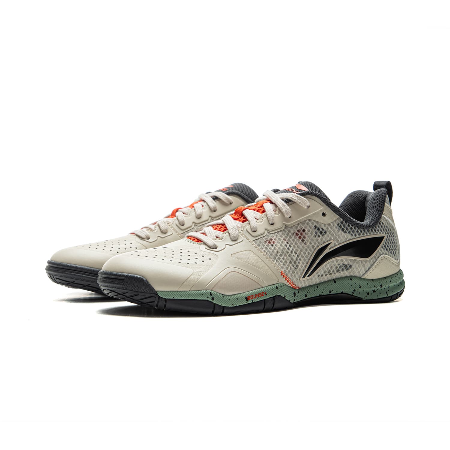 Кроссовки для спортзала Li-Ning Eagle Eye 2,0 PRO серия для настольного тенниса Удобно и модно Амортизация Противоскользящая износостойкая Лоу-топы Обувь для тренировки Унисекс Бежево-черный - изображение 3
