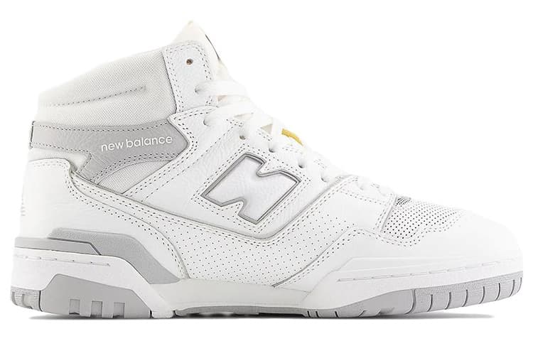 Ретро баскетбольные кроссовки New Balance NB 650 Амортизация Износостойкие Высокие Кеды Винтажные Баскетбольные Кроссовки Унисекс Белый Серый - изображение 2