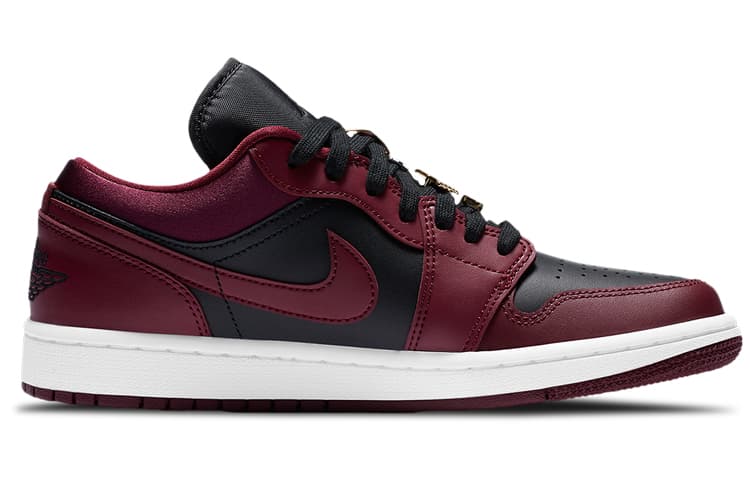 Ретро баскетбольные кроссовки Jordan Air Jordan 1 Low Black Burgundy — фото 2