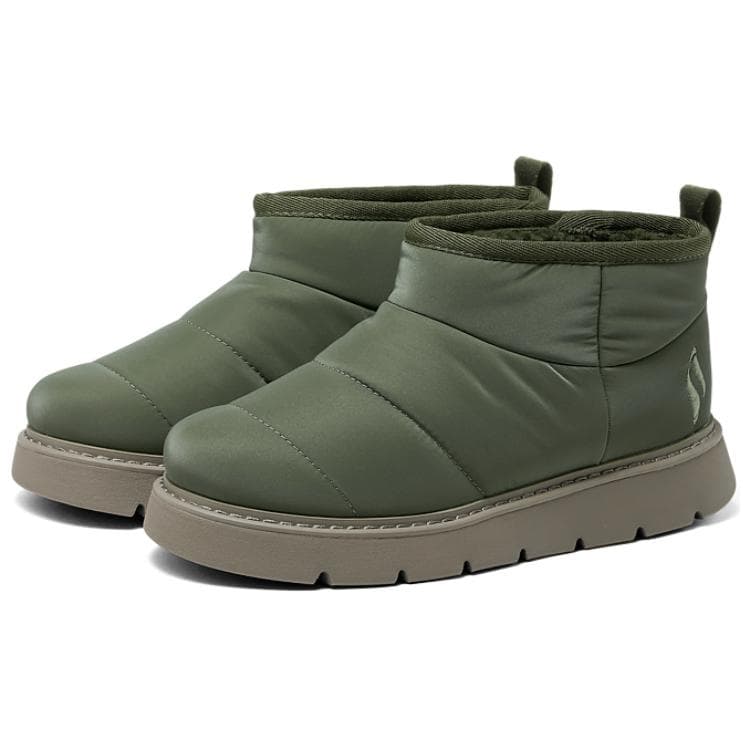 Ботинки зимние Skechers Modern Comfort Короткие Сноубутсы Женские Оливково-Зеленые - изображение 3