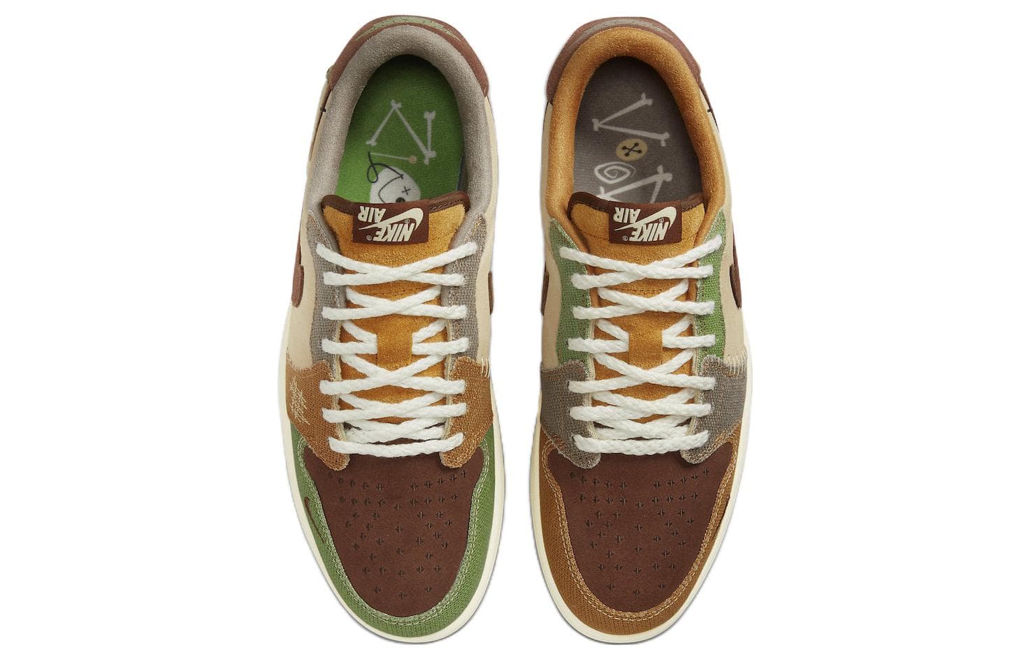 Ретро баскетбольные кроссовки Zion Williamson x Air Jordan 1 Low OG "Voodoo" - изображение 4