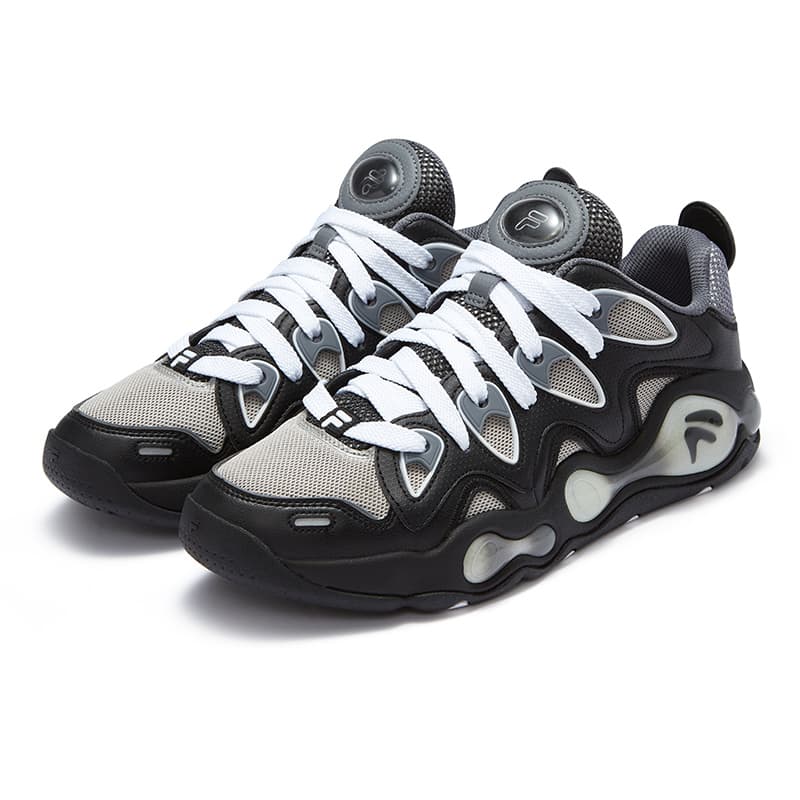 Кроссовки для баскетбола FILA FUSION VERTICAL Crack Shoes Низкие Баскетбольные Кроссовки Мужские Серебристо-Серый Черный - изображение 3