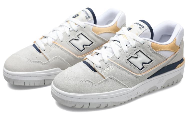 Ретро баскетбольные кроссовки New Balance 550 White Yellow Blue - изображение 3