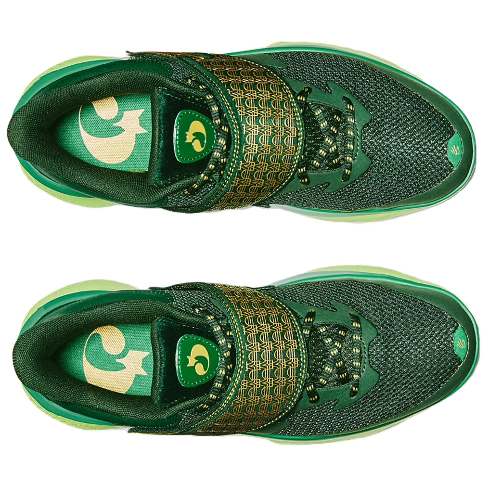 Кроссовки для баскетбола Under Armour Curry Fox 1 Амортизирующие противоскользящие низкие баскетбольные кроссовки унисекс черные зеленые - изображение 5