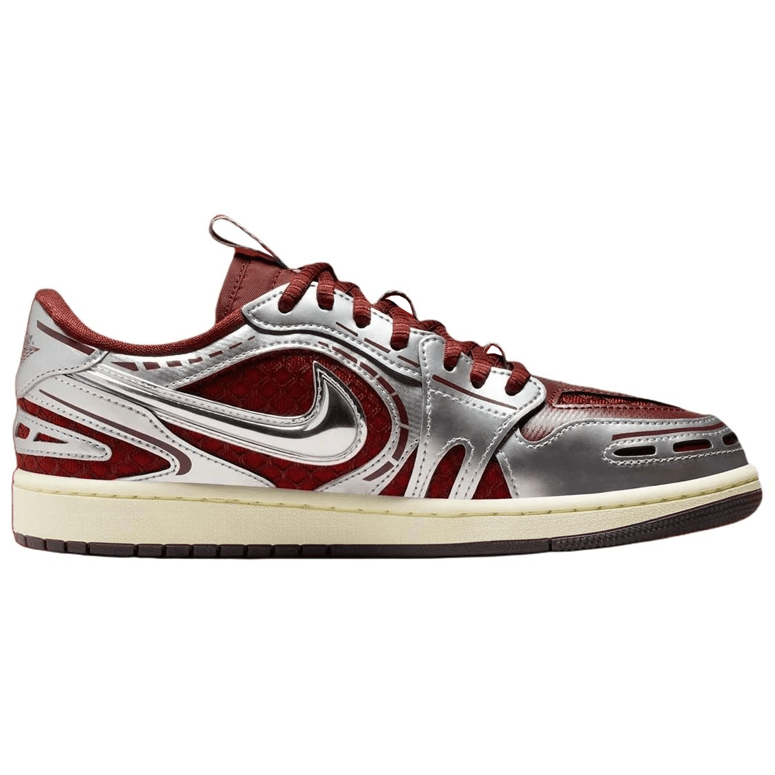 Ретро баскетбольные кроссовки Jordan Air Jordan 1 v3 Silver Red - изображение 2