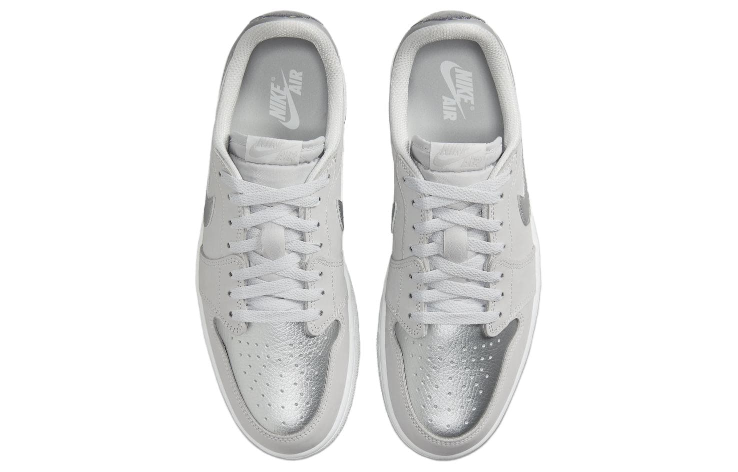 Ретро баскетбольные кроссовки Jordan Air Jordan 1 Low OG "Metallic Silver" - изображение 4