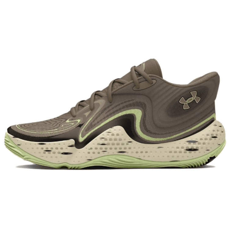Кроссовки для баскетбола Under Armour Spawn 6 противоскользящие устойчивые к истиранию низкие баскетбольные кроссовки унисекс коричневый серый - изображение 1