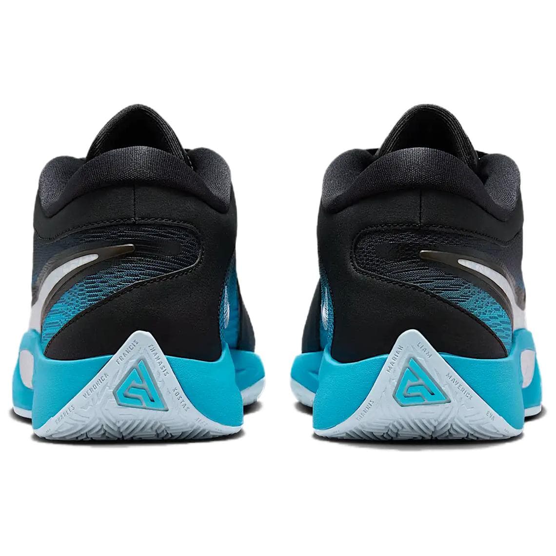 Кроссовки для баскетбола Nike Giannis Freak 6 Противоскользящие Устойчивые к истиранию Низкие Баскетбольные кроссовки Унисекс Синий Черный - изображение 4