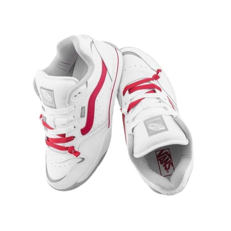 Кроссовки Vans Удобные низкие кеды с толстой подошвой Унисекс Белый Красный - изображение 3