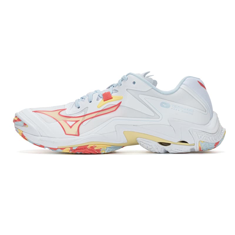 Кроссовки для спортзала Mizuno Wave Lightning Z8 Синтетическая кожа Низкий топ Тренировочные кроссовки Женские Лава Белый - изображение 1