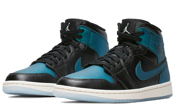 Ретро баскетбольные кроссовки Jordan Air Jordan 1 Mid Chameleon Green - изображение 3
