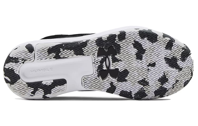 Ретро баскетбольные кроссовки Under Armour Lockdown 5 Black White Gold - изображение 5