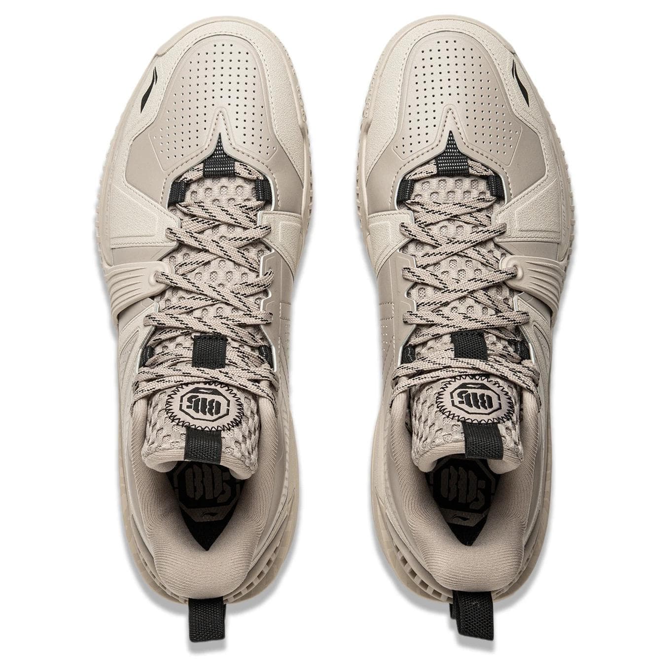 Кроссовки для баскетбола Li NING Storm 2024 WNTR Высокие Баскетбольные Кроссовки Мужские Бежевые - изображение 5