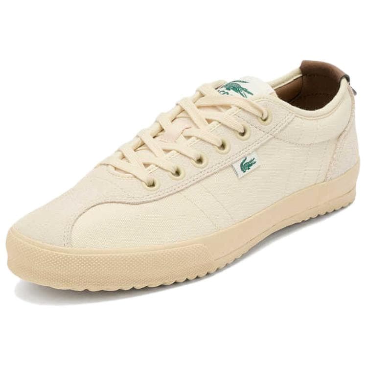Кеды LACOSTE Противоскользящие Износостойкие Низкие Кеды Мужские Бежевые Коричневые - изображение 2