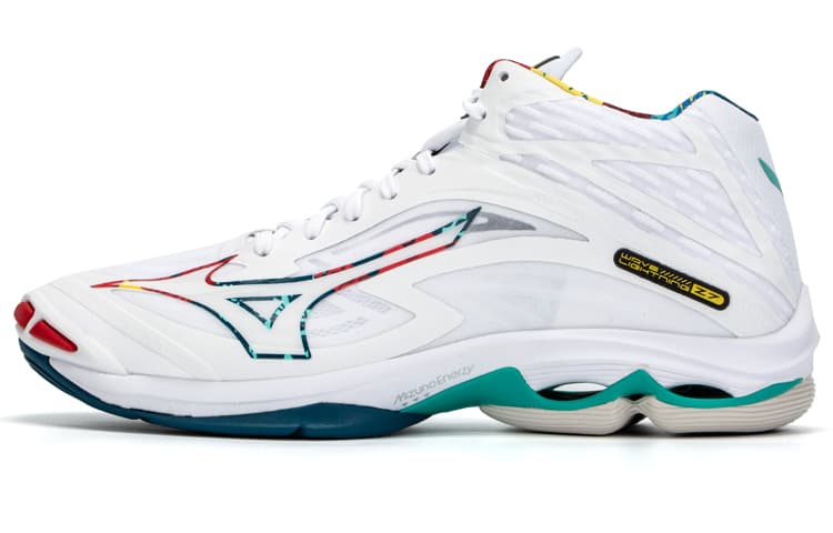 Кроссовки Mizuno Wave Lightning Z7 Mid White Blue - изображение 1