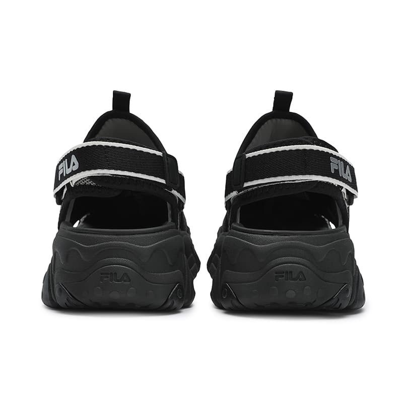 Сандалии с ремешком FILA FLUID 5 SANDAL Кошачья лапа Обувь Каньонинг (сплав по горной реке) Девичий Пляжные сандалии Женские Черно-серый - изображение 5