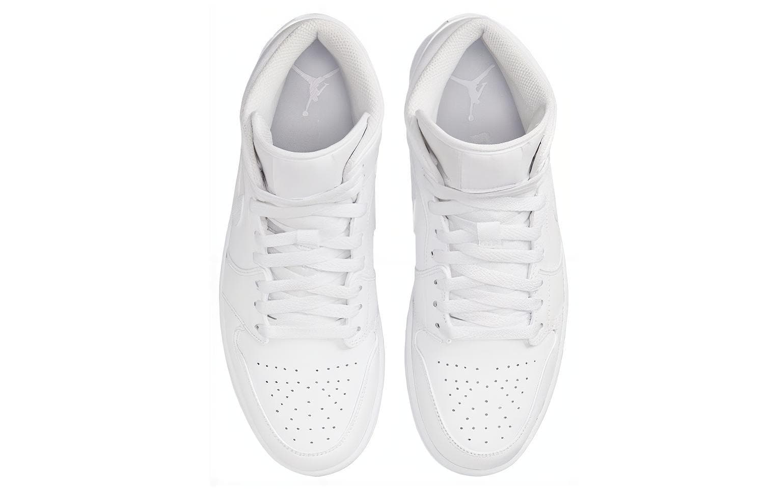 Ретро баскетбольные кроссовки Jordan Air Jordan 1 Mid "Triple White" - изображение 5