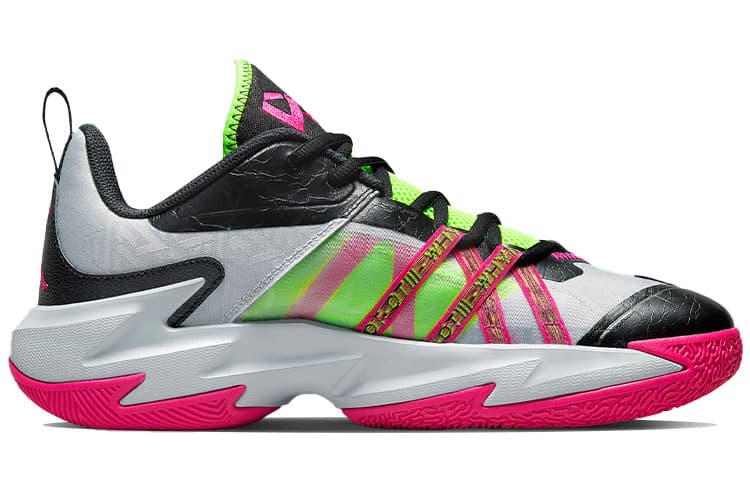 Кроссовки для баскетбола Jordan One Take 3 PF Black Pink Green - изображение 2