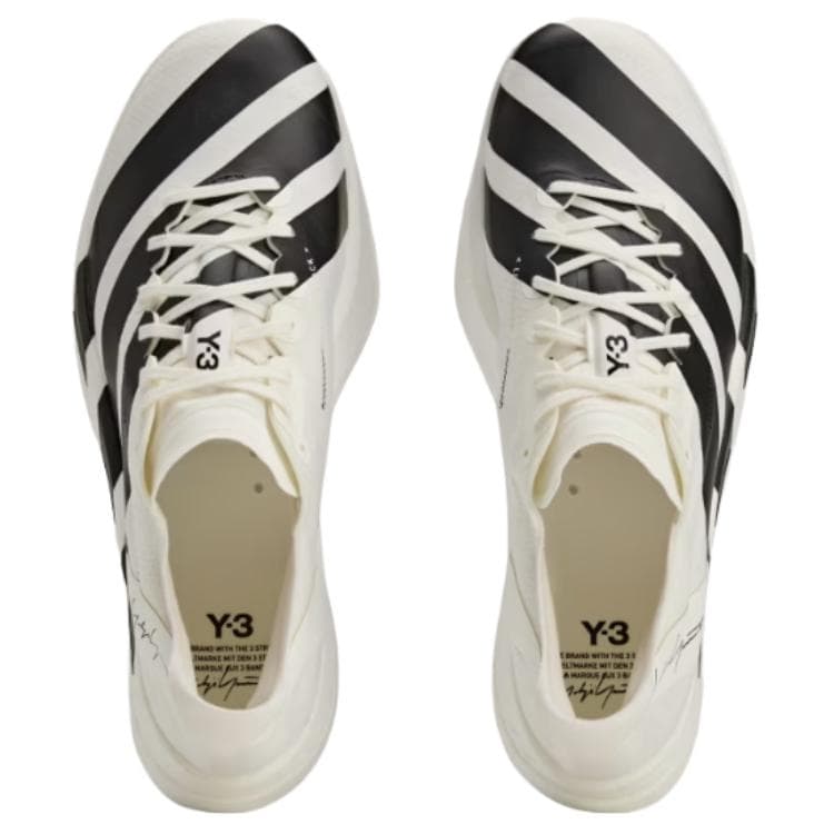 Кроссовки для бега Y-3 Adios Pro 4,0 Унисекс кроссовки для бега средней высоты из ткани в чёрно-белом цвете - изображение 4