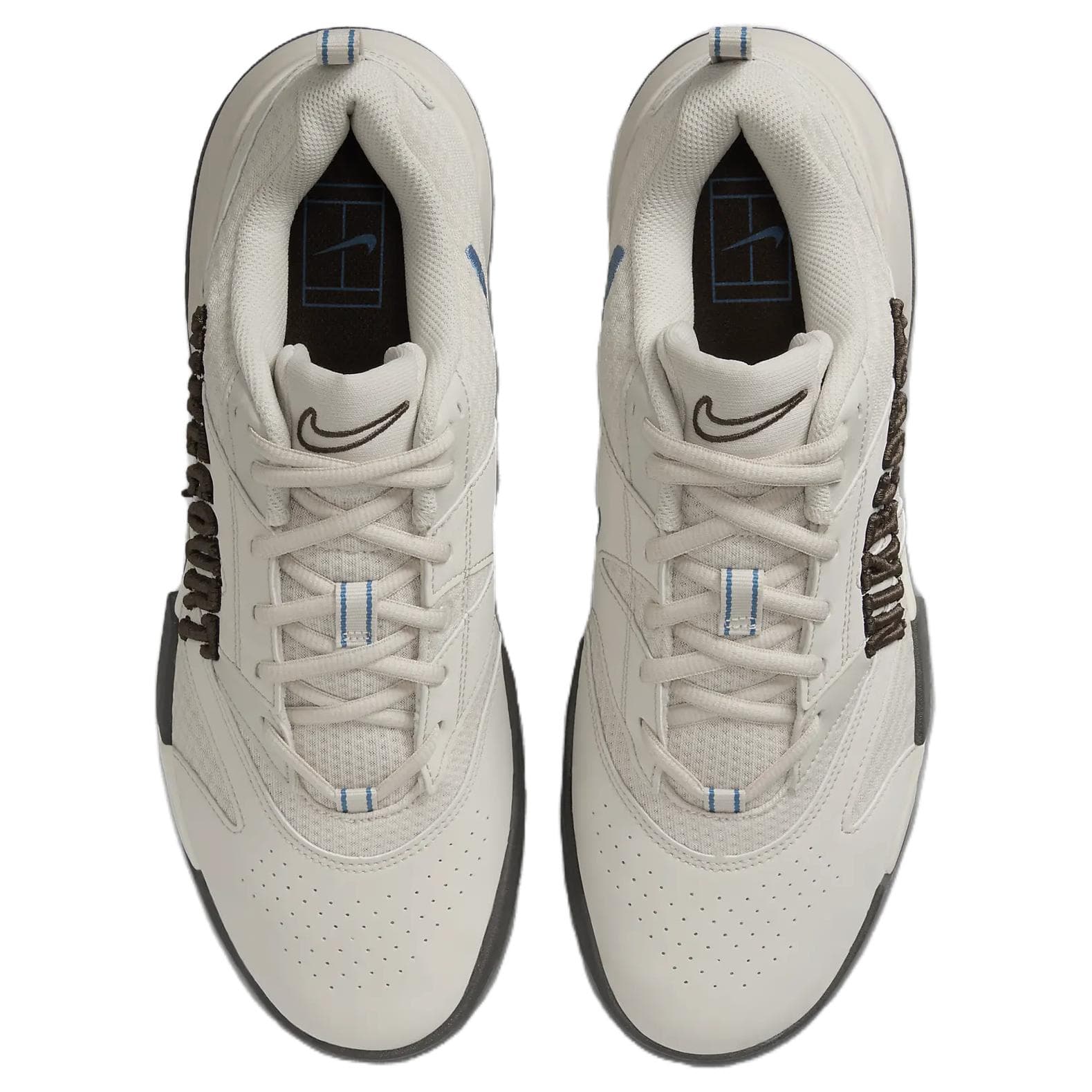 Кроссовки для тенниса Nike Court Lite 4 Устойчивые к истиранию низкие теннисные кроссовки унисекс белые-коричневые - изображение 4
