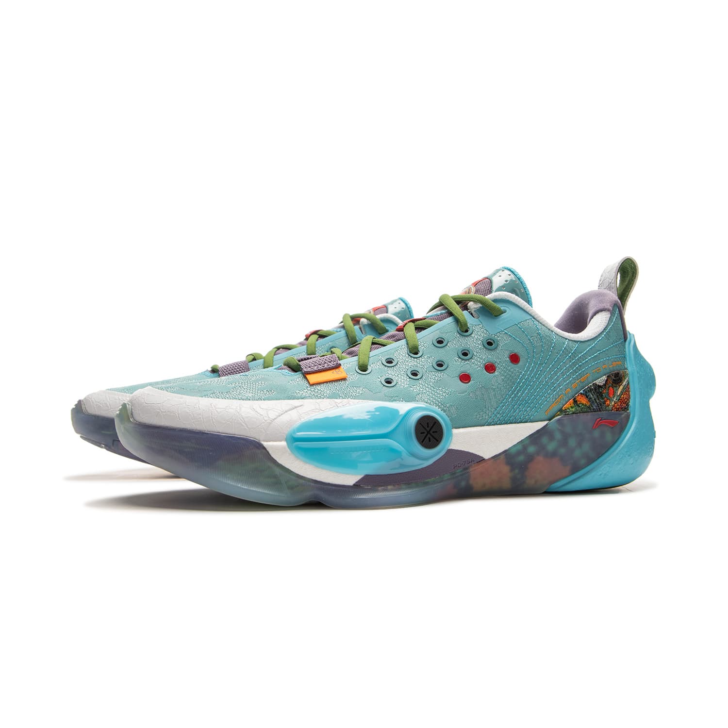 Кроссовки для баскетбола Li-Ning All City 13 с полноподошвенной технологией BENG, лоу-топы, баскетбольные кроссовки, мужские, бирюзовый - изображение 3