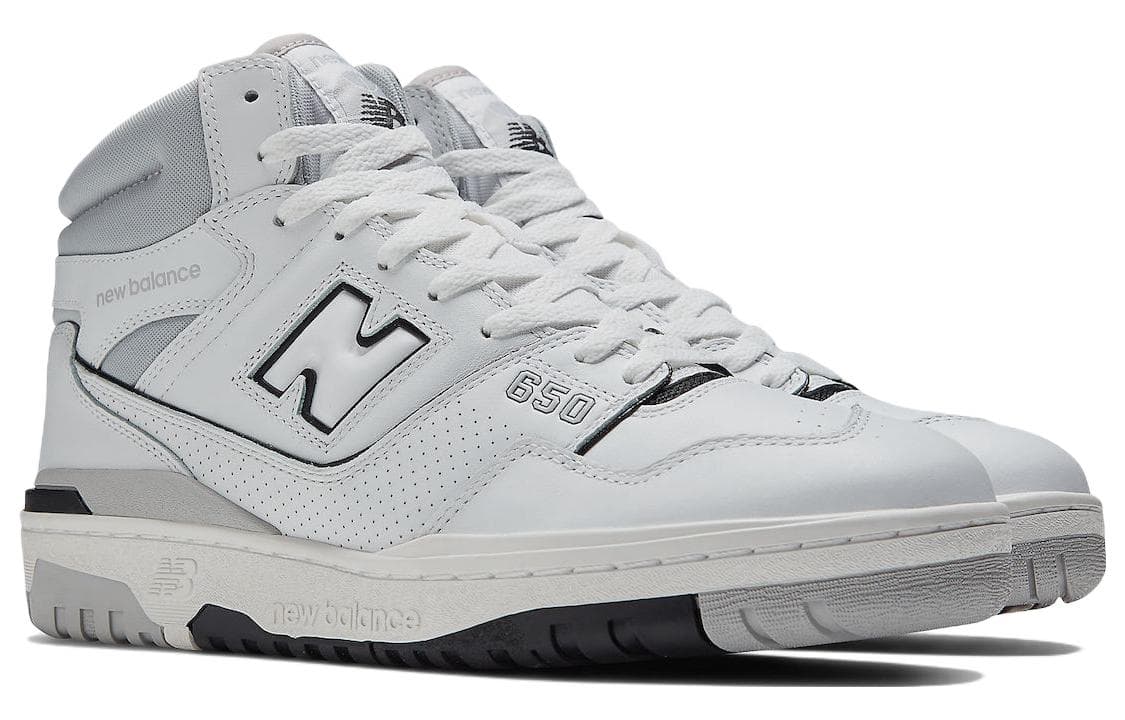 Ретро баскетбольные кроссовки New Balance 650 White Grey - изображение 3