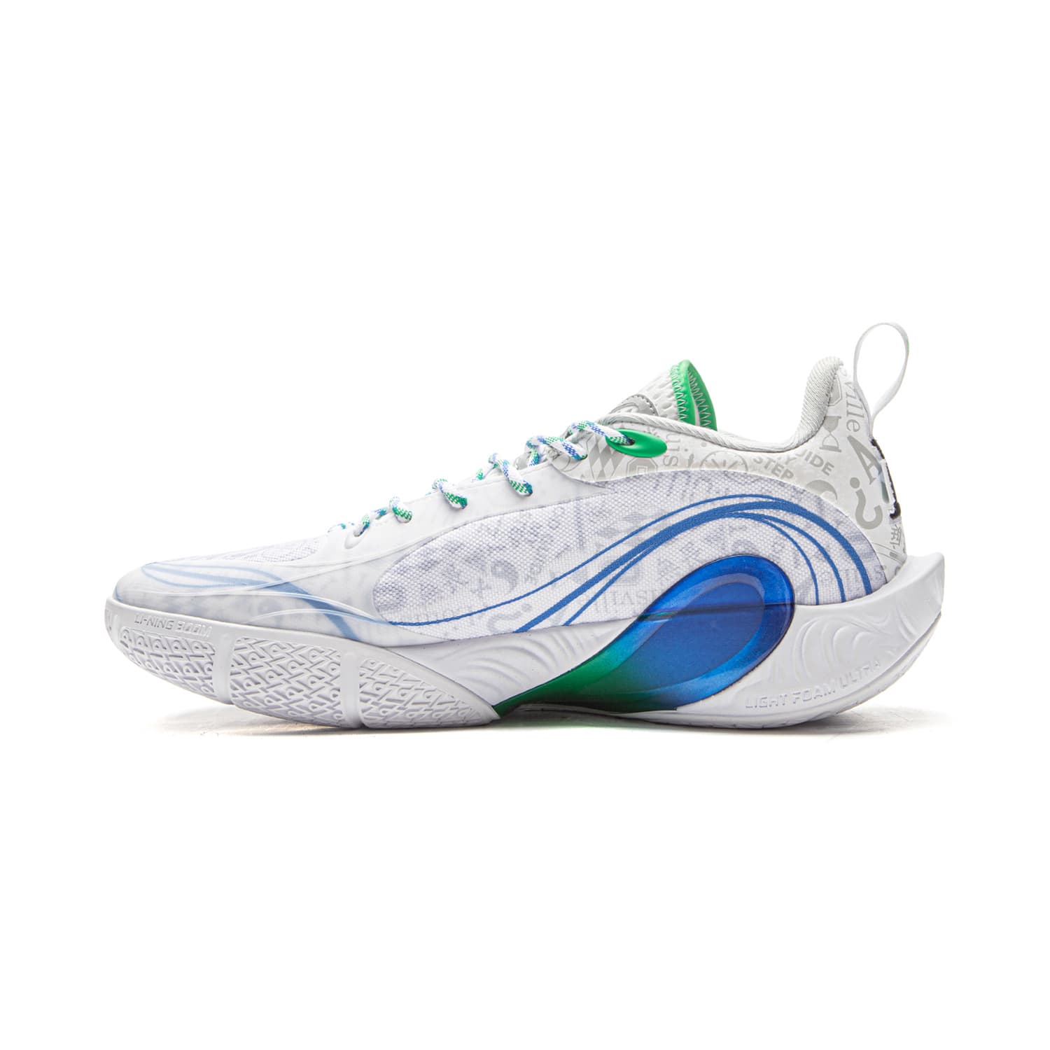 Кроссовки для баскетбола Li NING DLO 1 Амортизация Low Топ Баскетбольные кроссовки Мужской Бело-серый - изображение 3