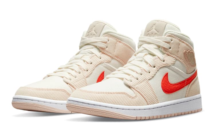 Ретро баскетбольные кроссовки Jordan Air Jordan 1 Mid SE "Corduroy" — фото 3
