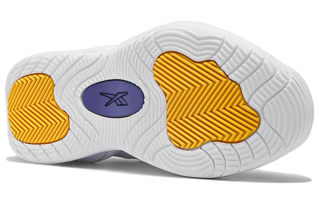 Ретро баскетбольные кроссовки Reebok Solution Mid White Yellow - изображение 5