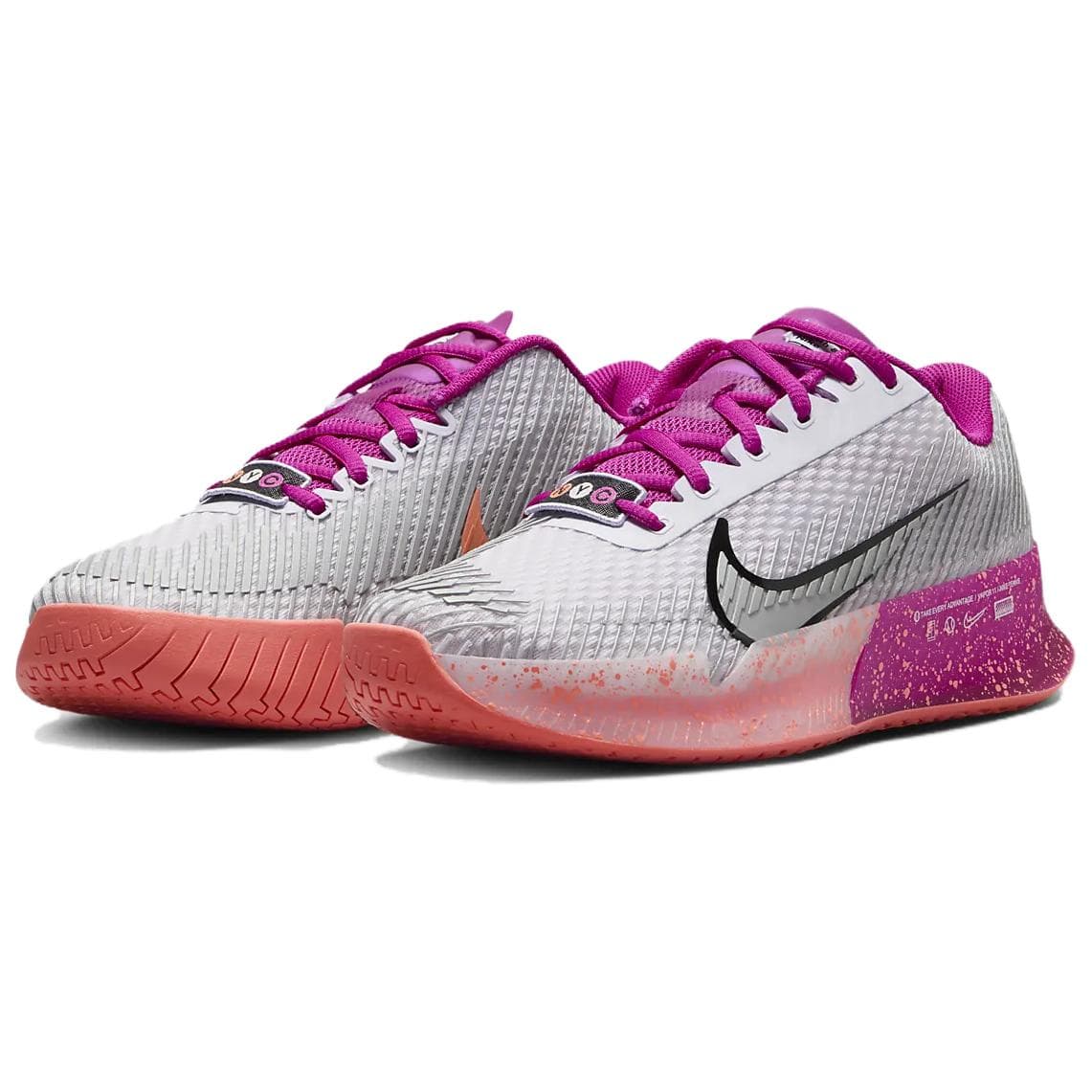 Кроссовки для тенниса Nike Court Vapor Амортизация Низкие Теннисные Кроссовки Женские Фиолетовые - изображение 3